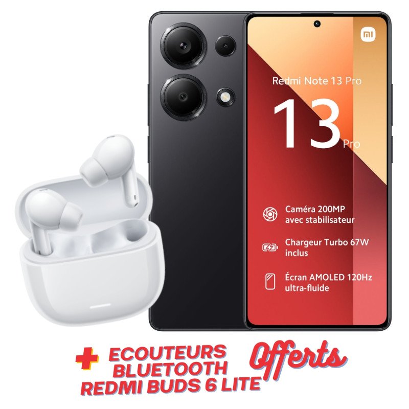 Smartphone Xiaomi Redmi Note 13 Pro 8Go - 256Go - Noir