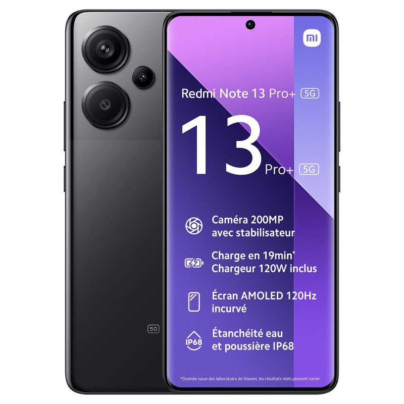 Smartphone Xiaomi Redmi Note 13 Pro Plus 12Go 512Go Noir