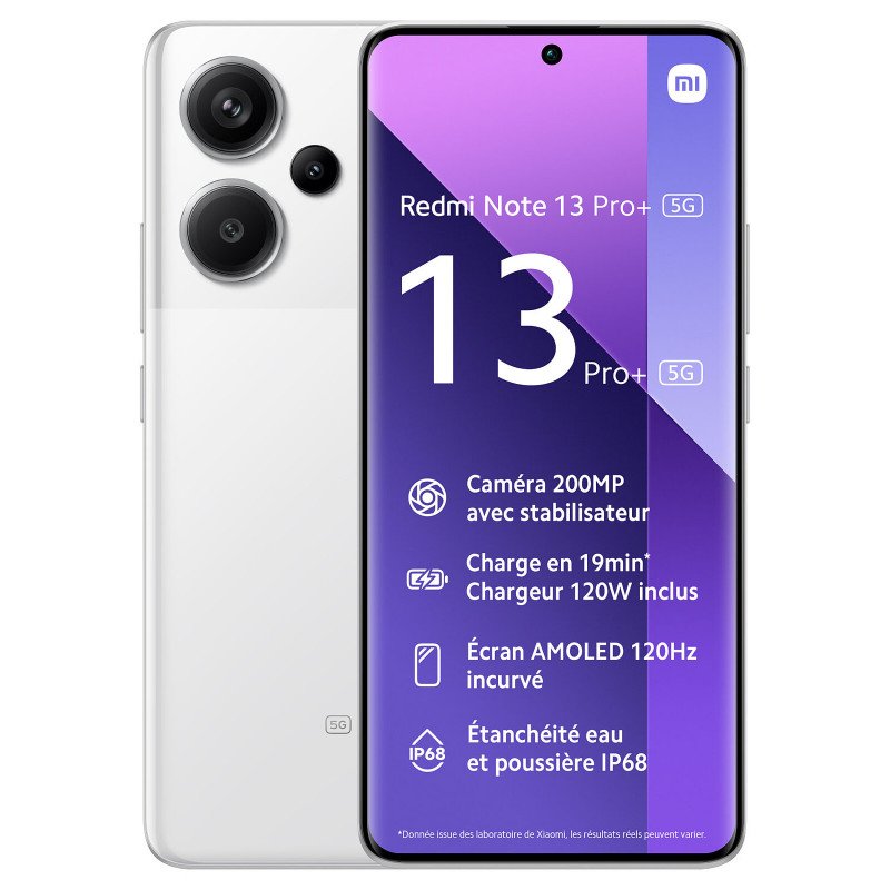 Smartphone Xiaomi Redmi Note 13 Pro Plus 8Go 256Go Blanc