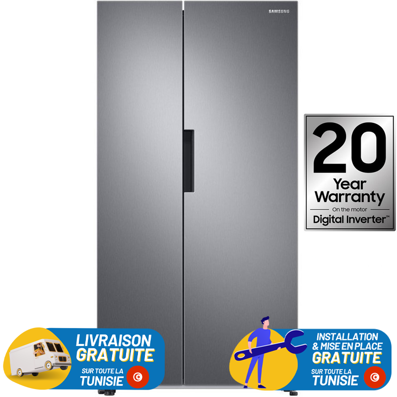 Réfrigérateur américain SAMSUNG RS66A8100S9 / Inox + Livraison + Installation et Mise en Place Gratuites