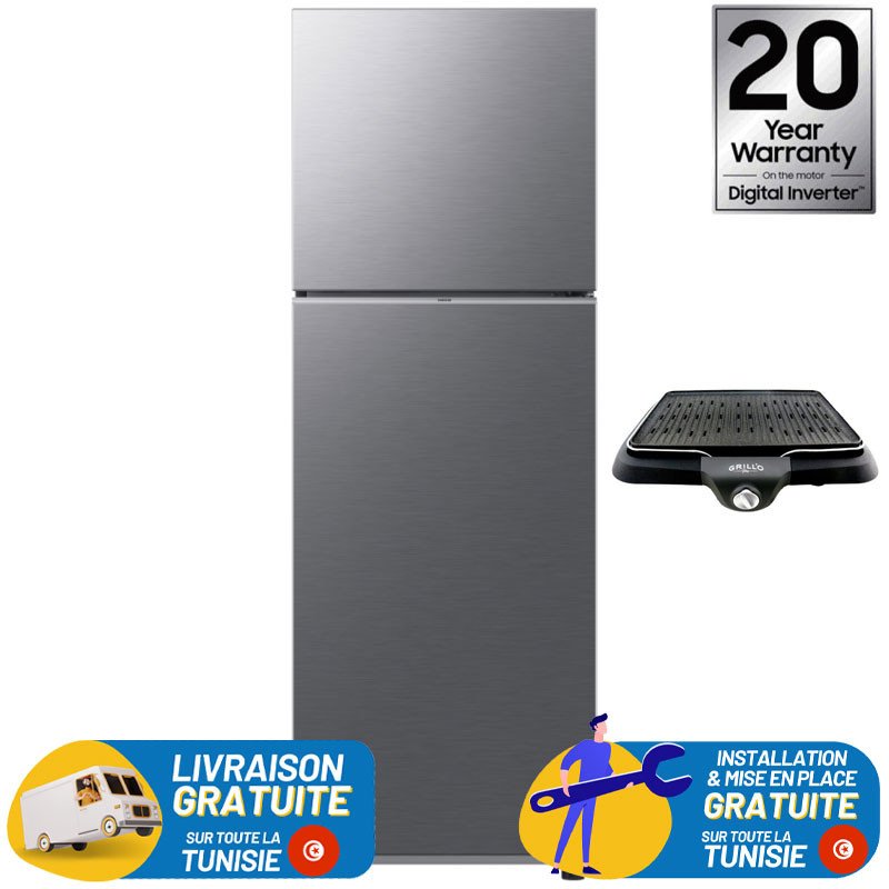 Réfrigérateur Samsung RT35 / 350 LITRES / No Frost / Inverter / INOX + Barbecue Plancha 2000W OFFERT