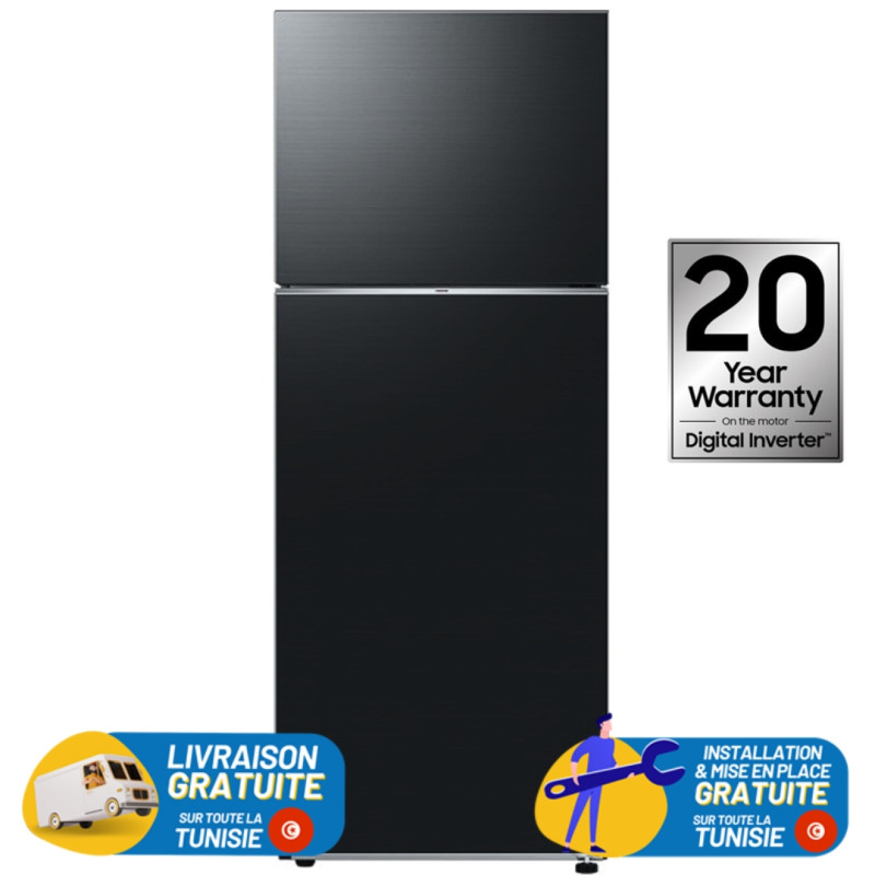 Réfrigérateur Samsung RT47 / 460 LITRES / NoFrost / Noir + Livraison + Installation et Mise en Place Gratuites