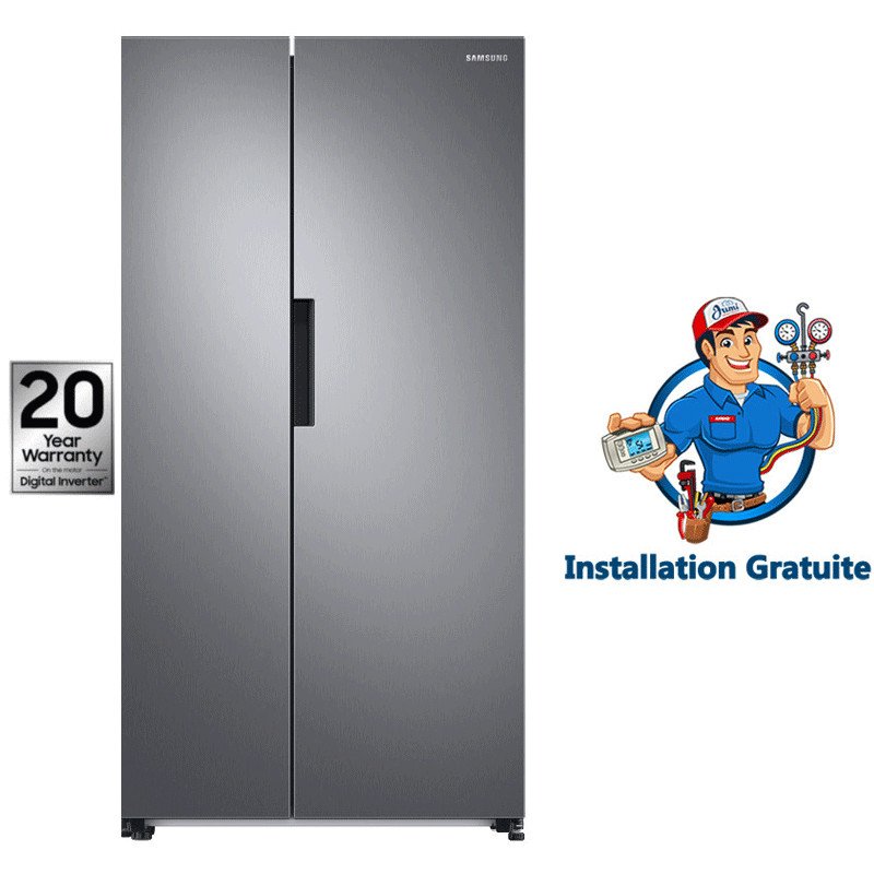 Réfrigérateur Side By Side Samsung 641L RS66A8100S9 Inox