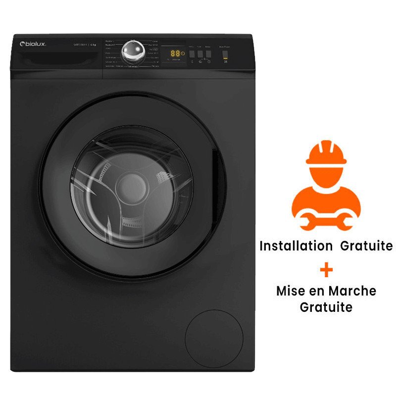 Machine à Laver Frontale Biolux M.MAXY85-S 8Kg Noir
