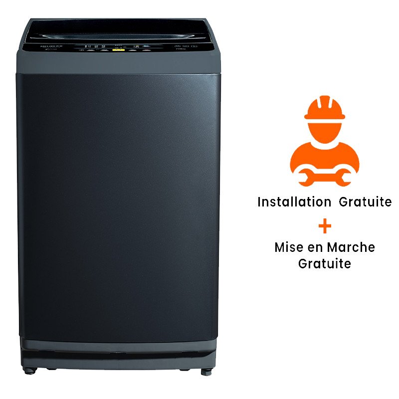 Machine à Laver Top Biolux 9 kg - Acier Noir