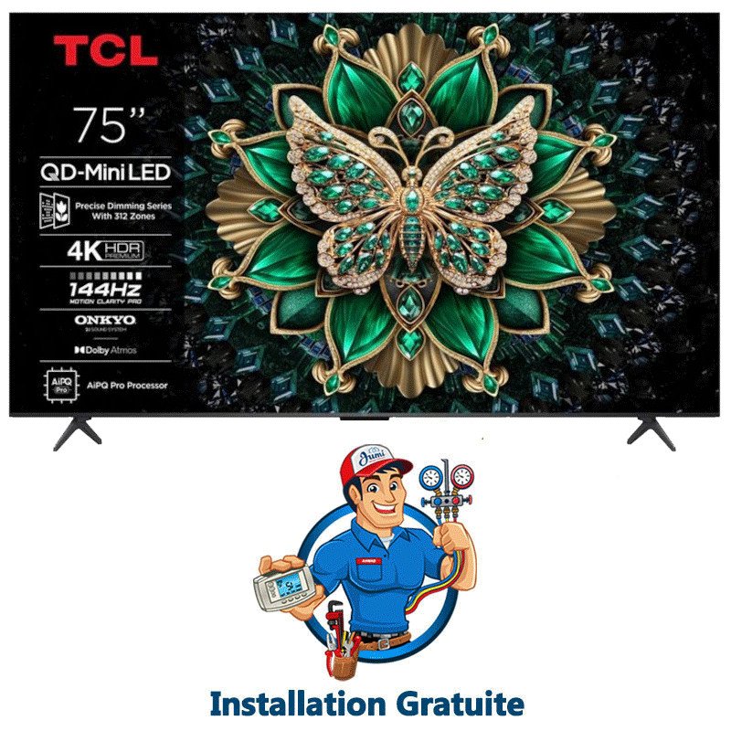 TV TCL C6K 75" 4K UHD Smart TV MiniLED Noir