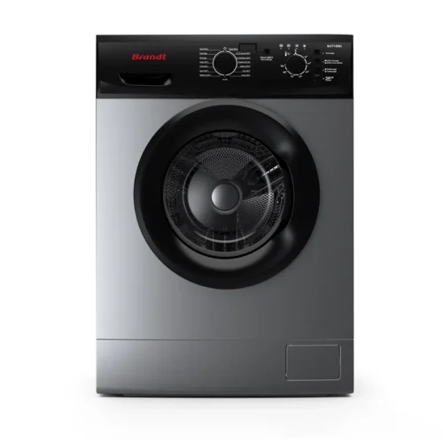 Machine à Laver Frontale 7Kg Brandt Silver & Noir