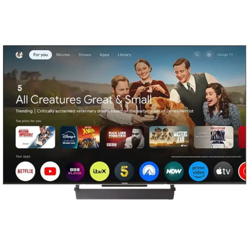 TV Telefunken 75″ Google UHD 4K QLED + Récepteur Intégré Noir